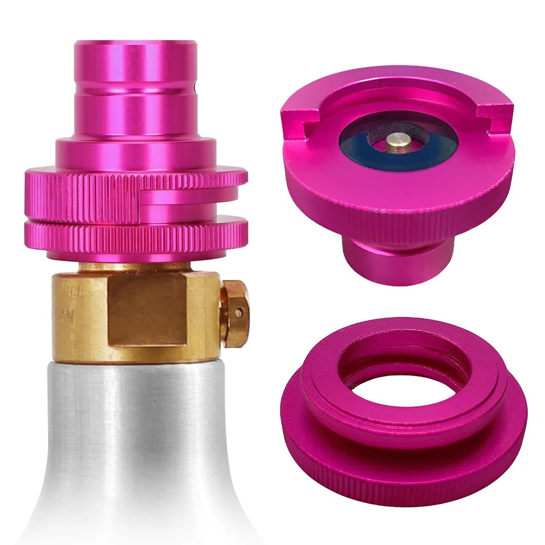 IKOPFLN 1 Pezzi gasatore acqua frizzante,Adattatore Rapido CO2 per Bolle Soda,CO2 Quick Adapter CO2 Adattatore Rapido Compatibile per Bombola Soda stream,Compatibile Gli Duo/Art/Terra Soda,TR21-4