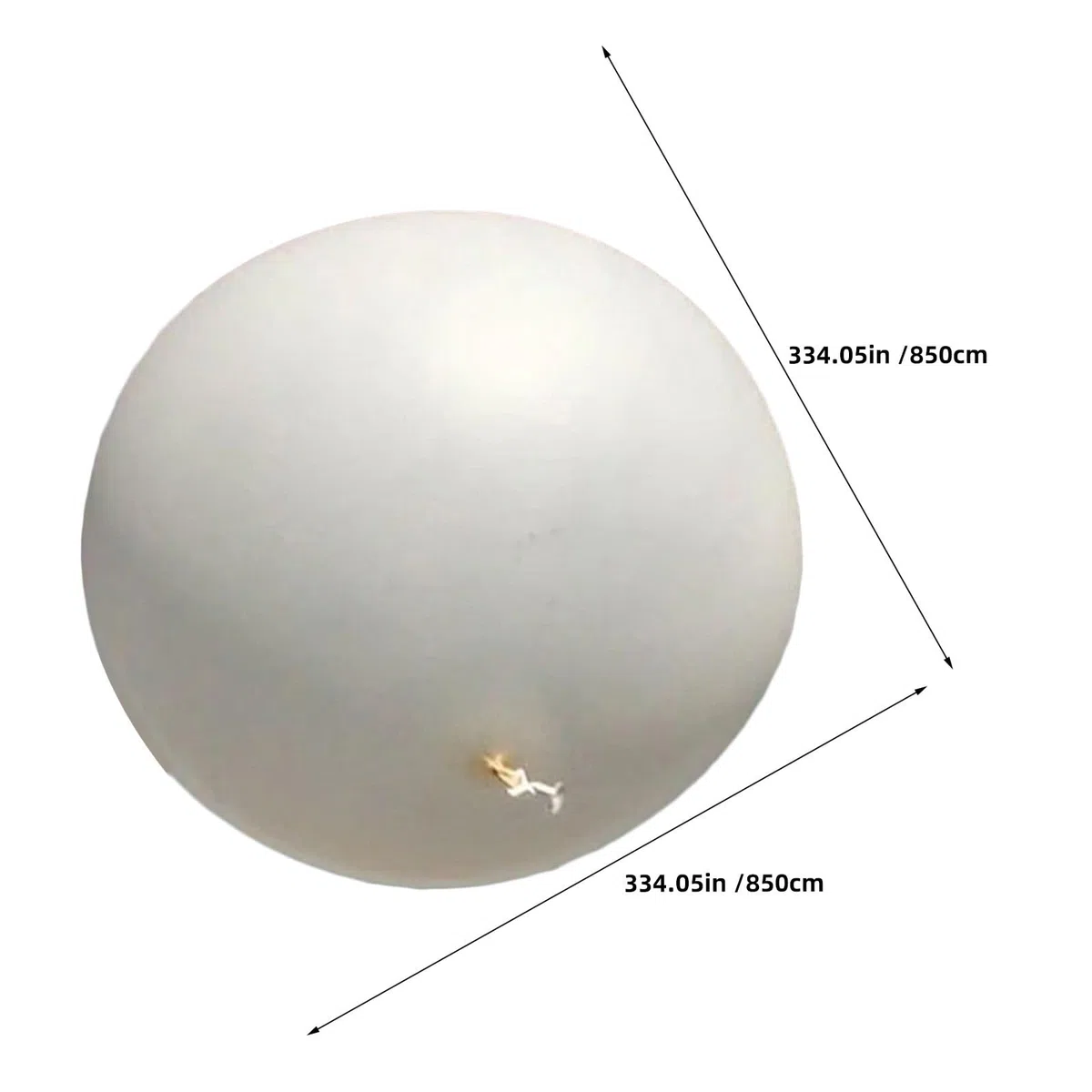 POPETPOP Palloncino Meteorologico Gigante da 336 Pollici in Lattice Bianco, 1000g, Alta Capacità di Carico e Facile Gonfiaggio per Feste di Compleanno ed Eventi Educativi