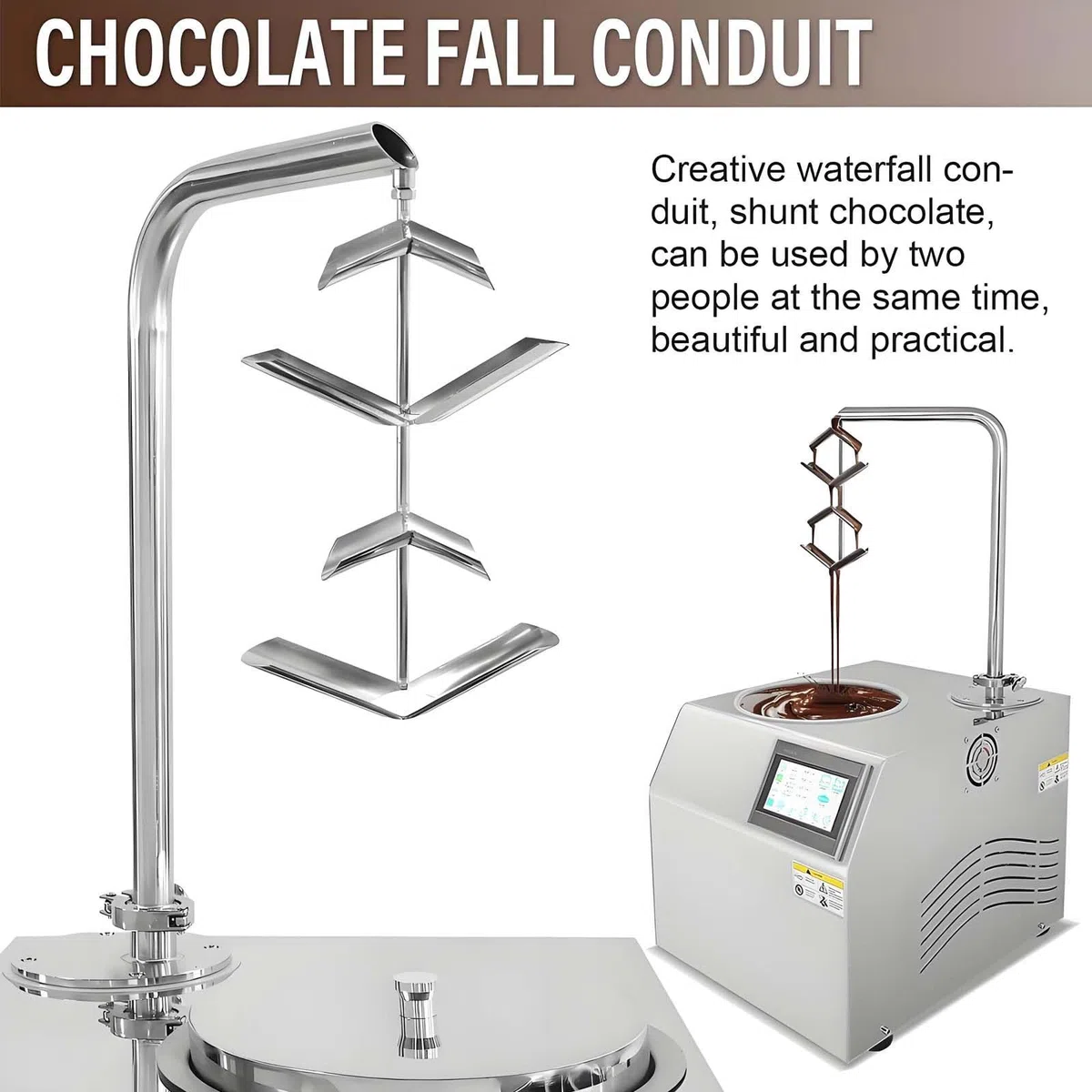 Temperatrice per Cioccolato da 5,5 L - con Touchscreen Digitale, Scioglitore Elettrico per Cioccolato Professionale, per Cioccolato, Burro, Formaggio, Panna, Caramelle, Latte, caffè E Dessert