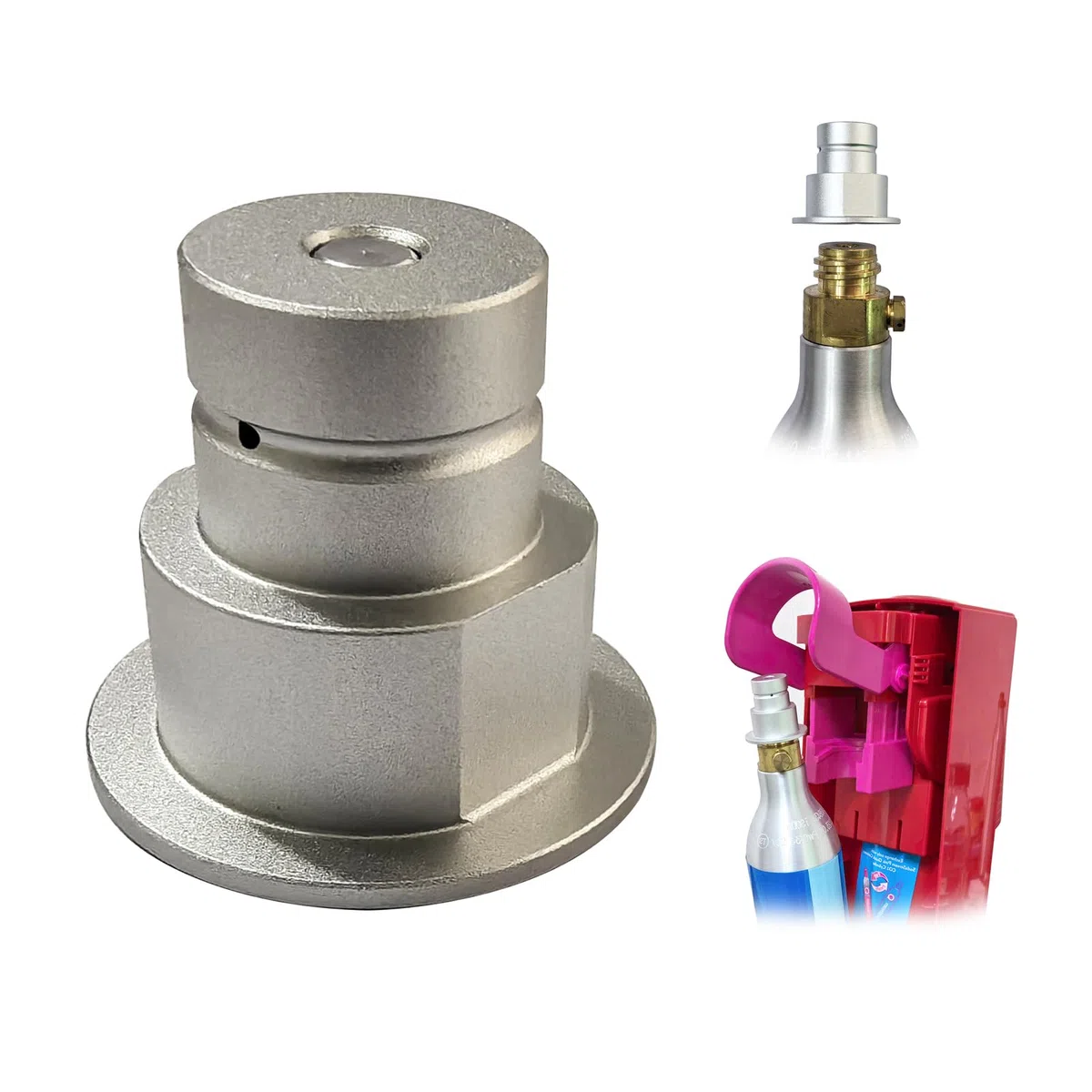 DRYHTEN Valvola a cilindro di biossido di carbonio Quick Connect per Terra DUO ART GAIA Sparkling Water Machine, valvola TR21-4 per Quick Connect