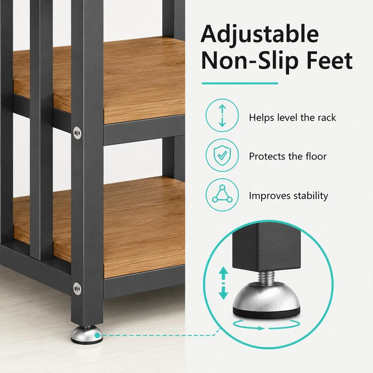 Heavy Duty AV Stand, multi-funzionale Audio Rack con ripiani regolabili