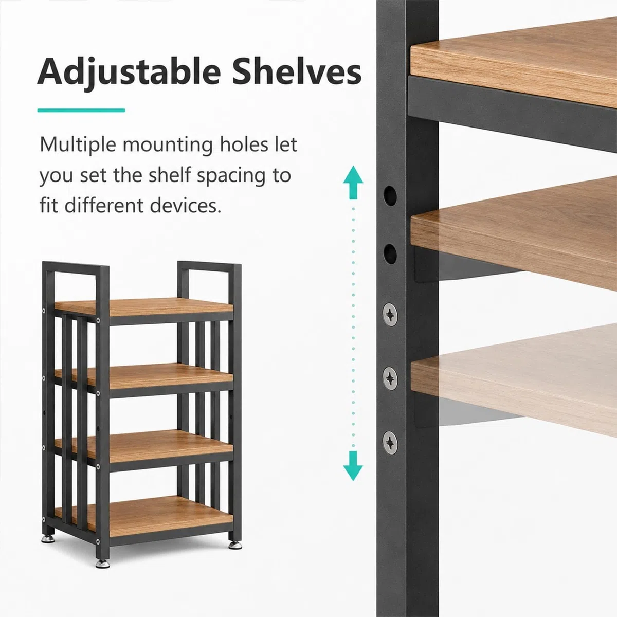 Heavy Duty AV Stand, multi-funzionale Audio Rack con ripiani regolabili