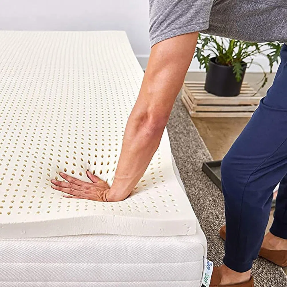 Materasso in lattice naturale morbido a nido d'ape ventilato, spessore 2,5 cm, 80 x 140 cm