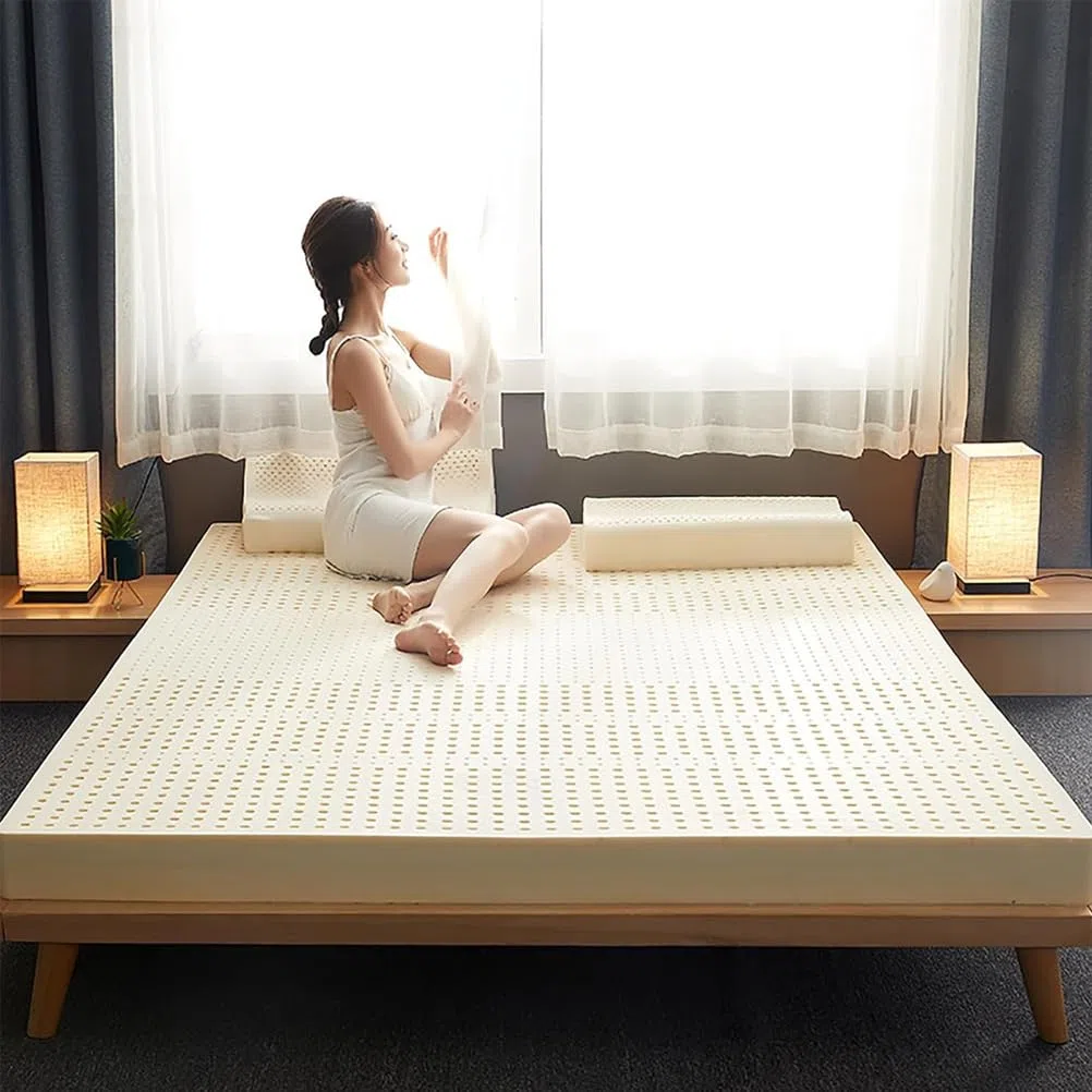 Materasso in lattice naturale morbido a nido d'ape ventilato, spessore 2,5 cm, 80 x 140 cm