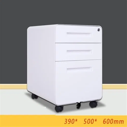 Cassettiera con serratura e angoli arrotondati, design moderno per ufficio, soluzione di archiviazione sicura, elegante per casa e posto di lavoro