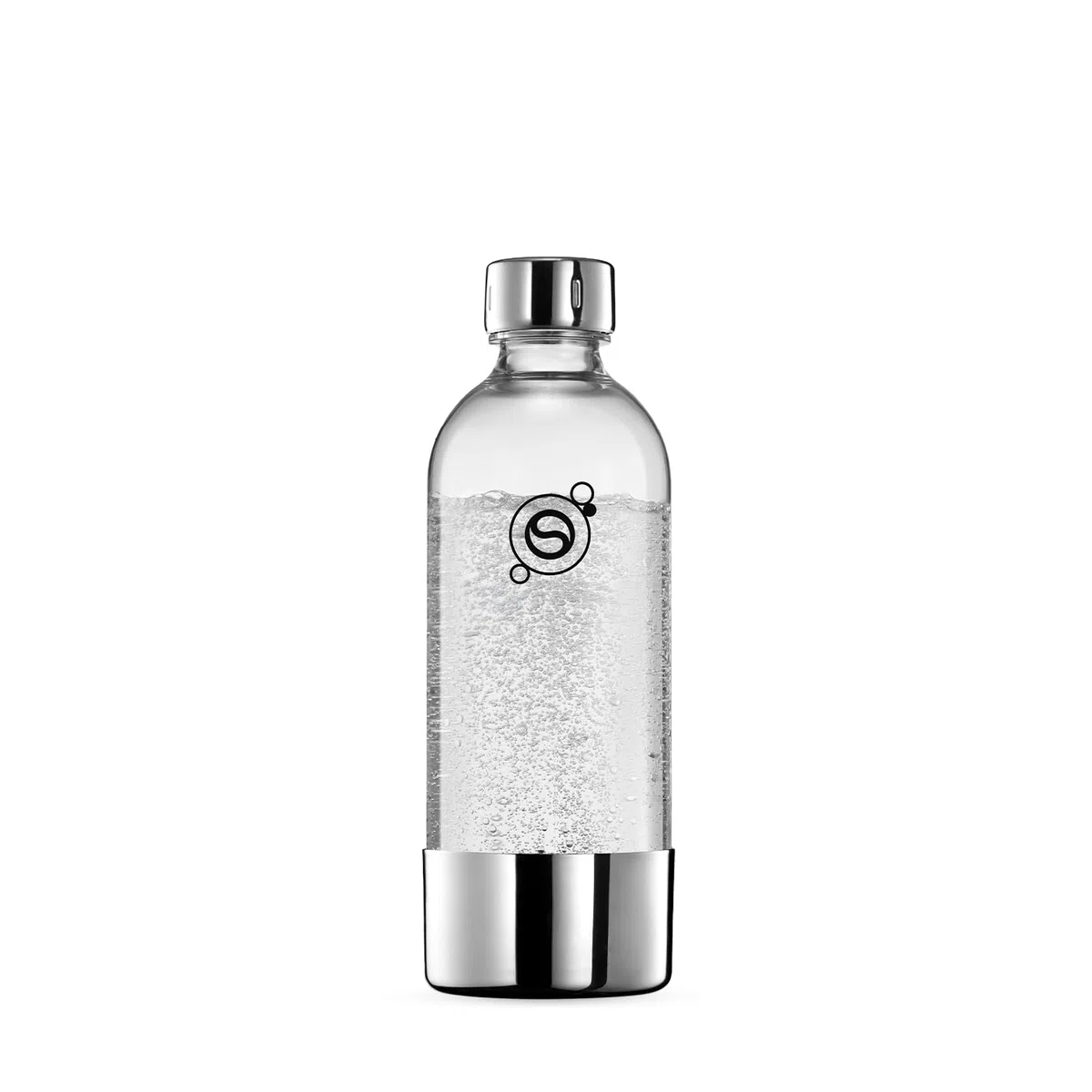 sodastream Enso - 1 bottiglia d’acqua lavabili in lavastoviglie, capacità 1 litro, bottiglie per la gasatura compatibili con Gaia, Terra, Art ed Enso, ecologiche, colore nero e tappo in metallo