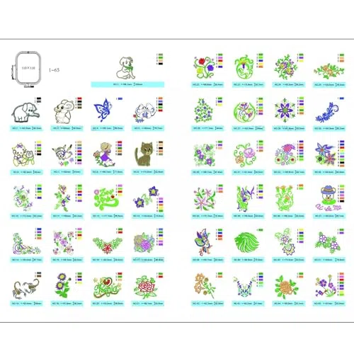 Macchina da Ricamo computerizzata con 72 Disegni integrati, Ampia Area di Ricamo, Schermo LED per Un Facile utilizzo, Ideale per Vari progetti su Tessuto.
