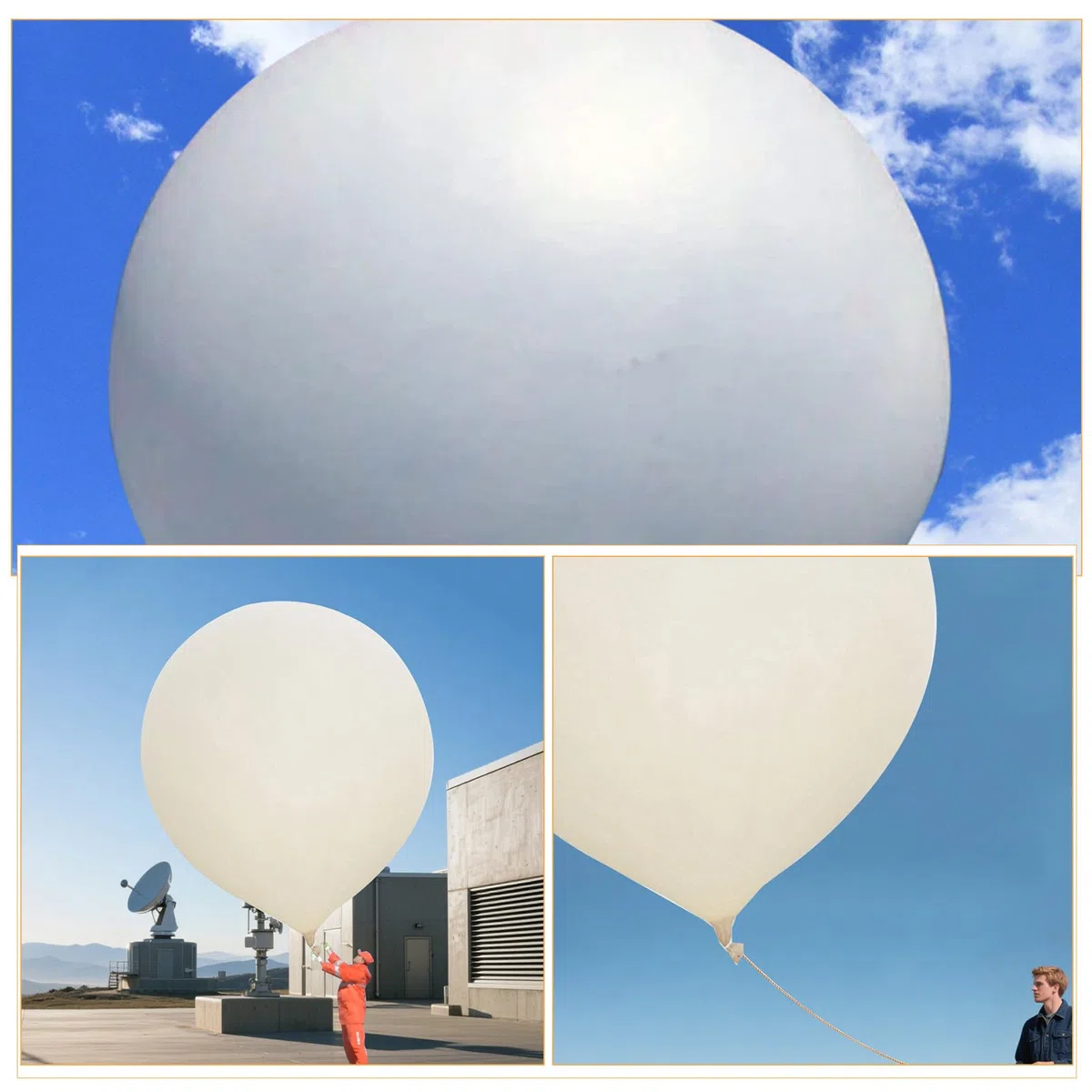 POPETPOP Palloncino Meteorologico Gigante da 336 Pollici in Lattice Bianco, 1000g, Alta Capacità di Carico e Facile Gonfiaggio per Feste di Compleanno ed Eventi Educativi