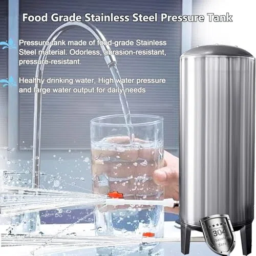 Serbatoio dell'acqua pressurizzato in acciaio inossidabile 700L per parchi, agricoltura, scuole, case - manicotto di conservazione del calore incluso