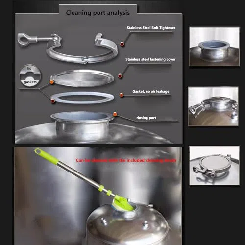 Serbatoio dell'acqua pressurizzato in acciaio inossidabile 700L per parchi, agricoltura, scuole, case - manicotto di conservazione del calore incluso