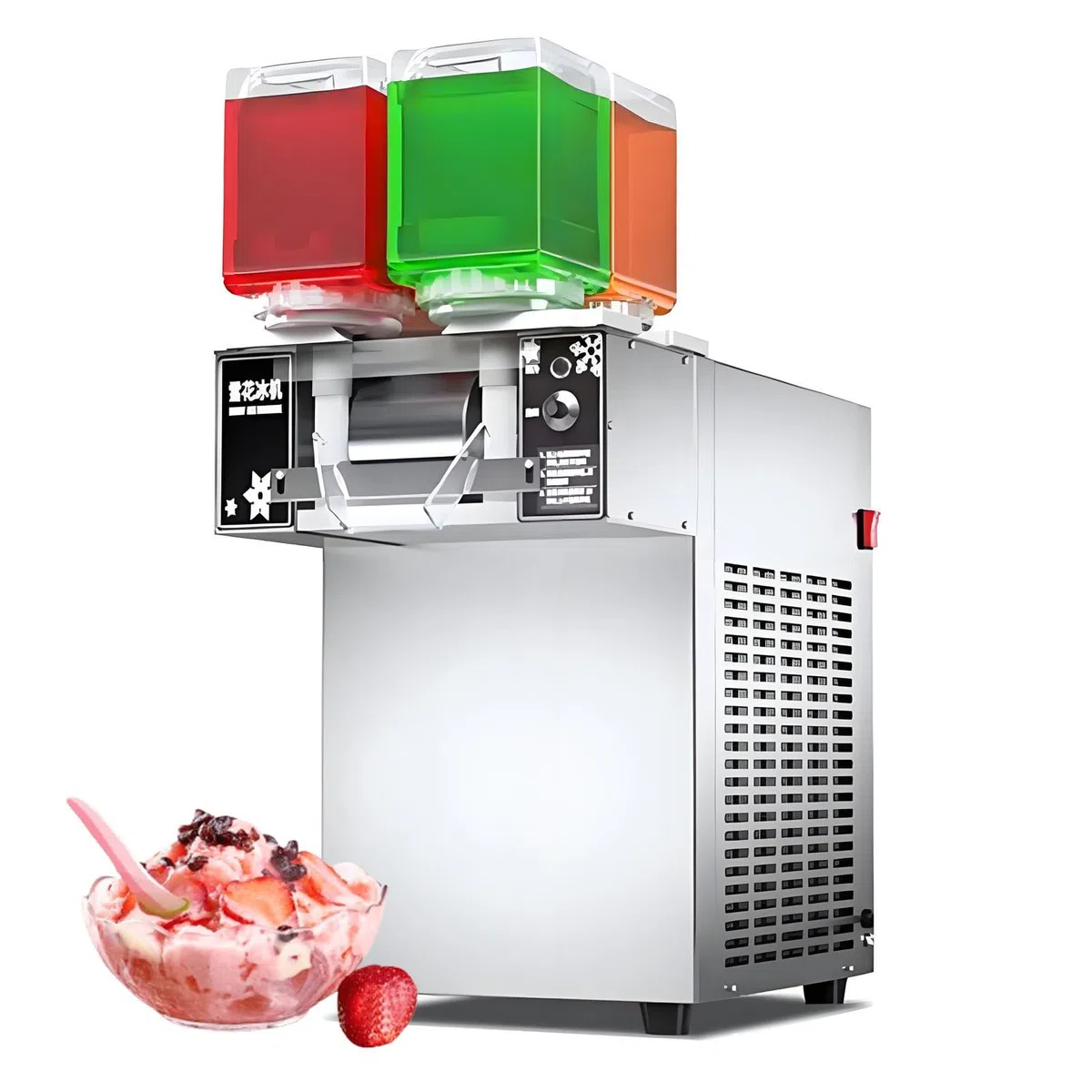 Generico Macchina per Ghiaccio tritato Professionale, Raffreddamento rapido, 9 velocità Regolabili, fabbricatore di Ghiaccio in Acciaio Inossidabile per Granite, 1200 W (1200 W)