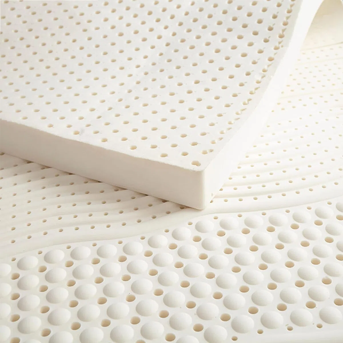 Coprimaterasso in lattice naturale (160 x 190,5 cm) – 5,1 cm di spessore, copertura morbida per il massimo comfort e sostegno, perfetto per migliorare il sonno e alleviare il dolore alla schiena