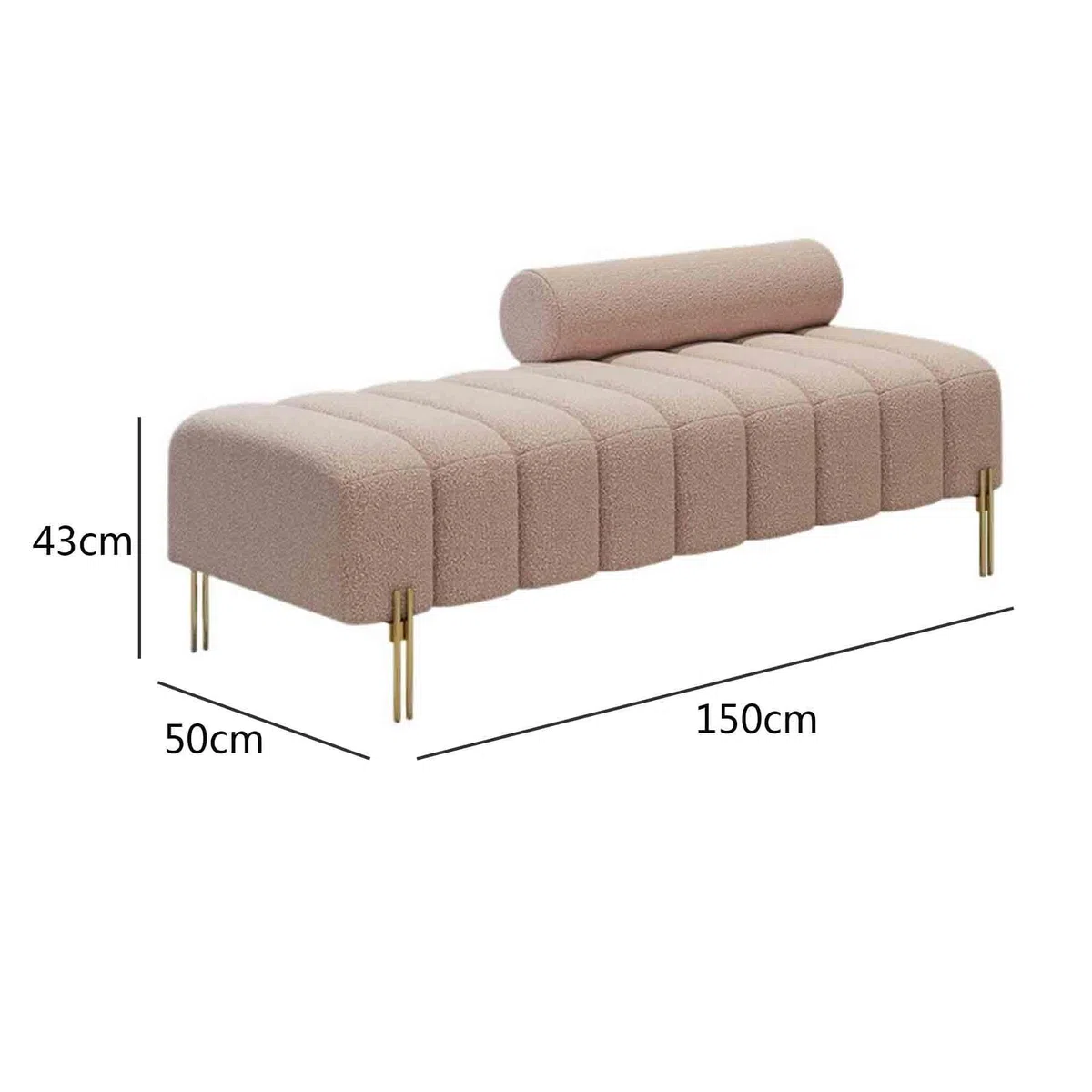 Panca imbottita Panca Divano for Soggiorno Camera da letto Cabina Armadio Comodino(Grande)
