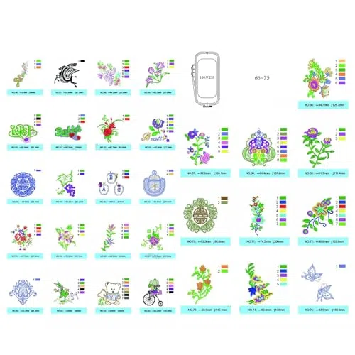 Macchina da Ricamo computerizzata con 72 Disegni integrati, Ampia Area di Ricamo, Schermo LED per Un Facile utilizzo, Ideale per Vari progetti su Tessuto.