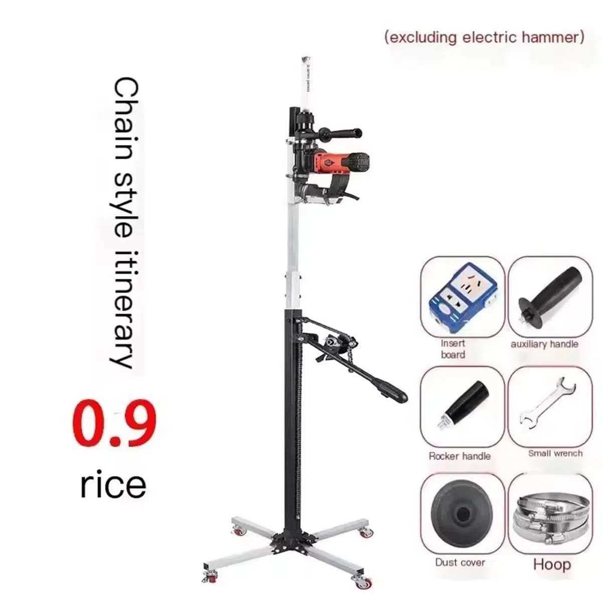 Staffa di Sollevamento Multifunzione, Staffa Fissa telescopica, Asta di Supporto per Foratura a soffitto, Trapano a percussione, utensile per Foratura