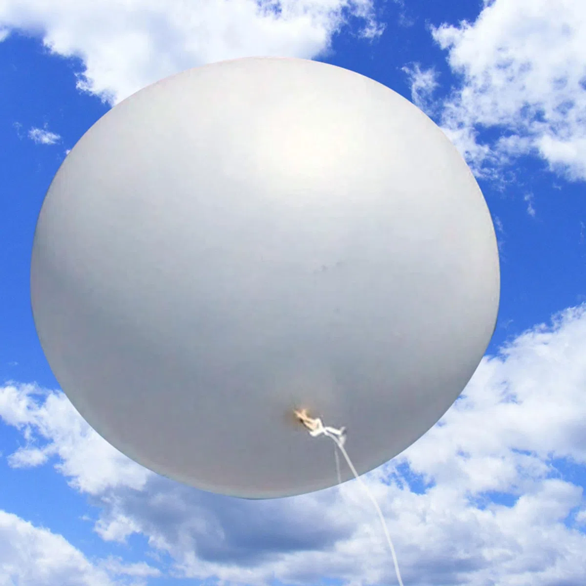 POPETPOP Palloncino Meteorologico Gigante da 336 Pollici in Lattice Bianco, 1000g, Alta Capacità di Carico e Facile Gonfiaggio per Feste di Compleanno ed Eventi Educativi