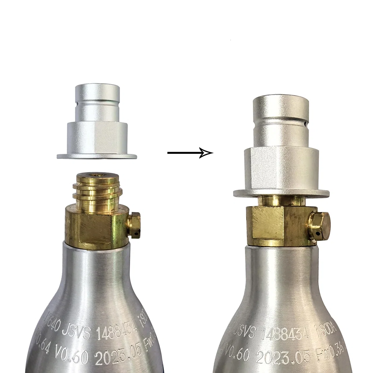DRYHTEN Valvola a cilindro di biossido di carbonio Quick Connect per Terra DUO ART GAIA Sparkling Water Machine, valvola TR21-4 per Quick Connect